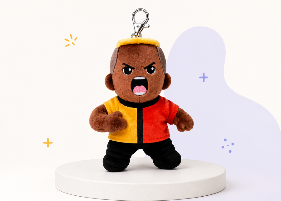 PE11 plush keychain newsletter